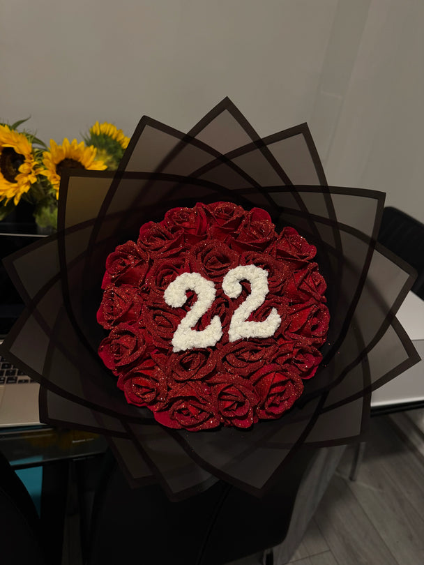 Bloemen met cijfer