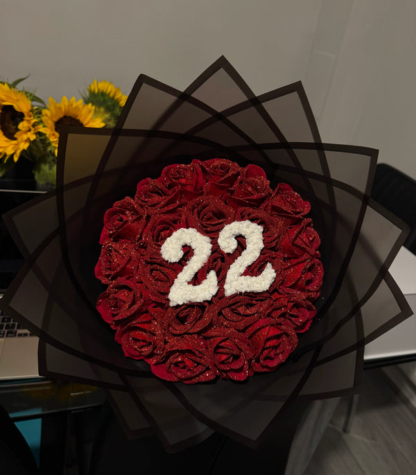 Bloemen met cijfer